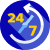 24/7 support icon